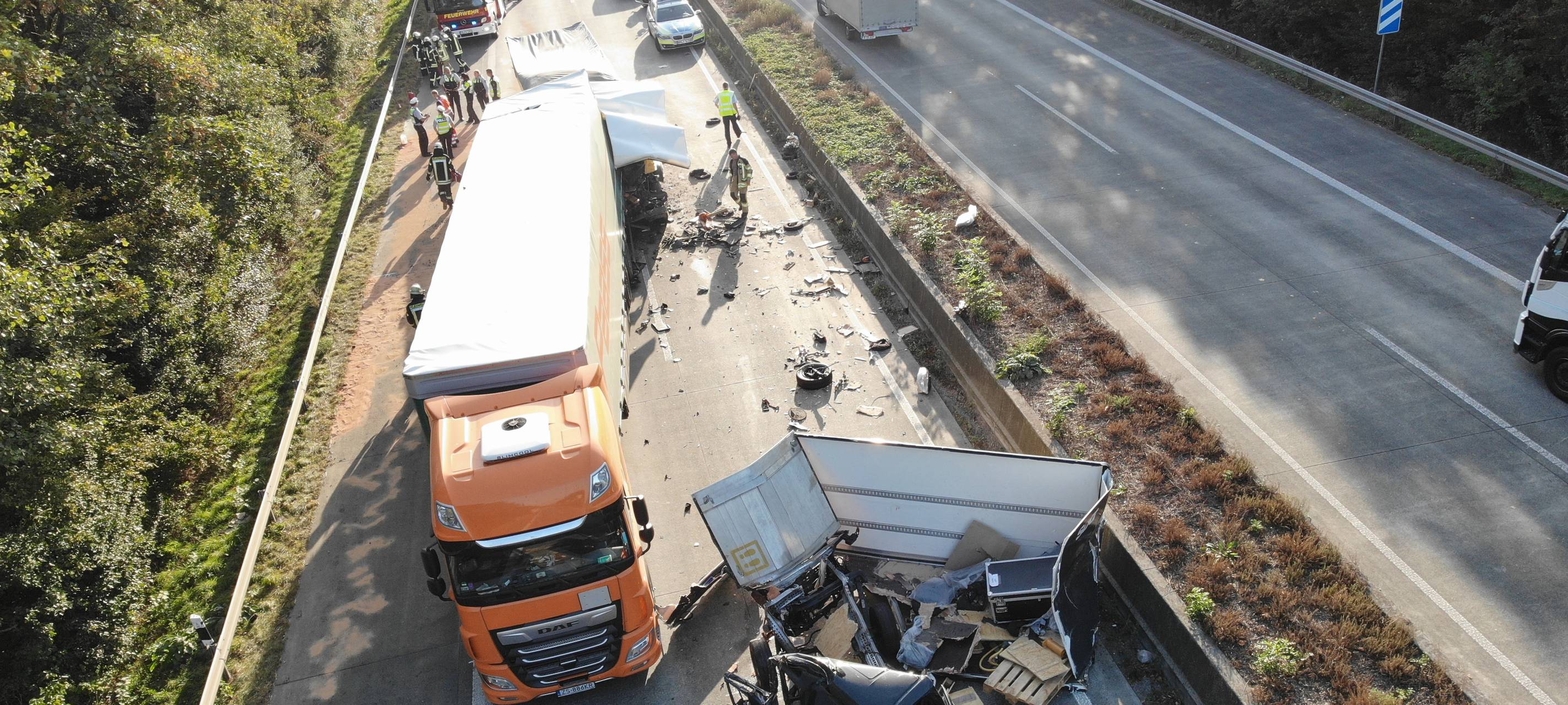 Sperrung: Schwerer Unfall auf A44