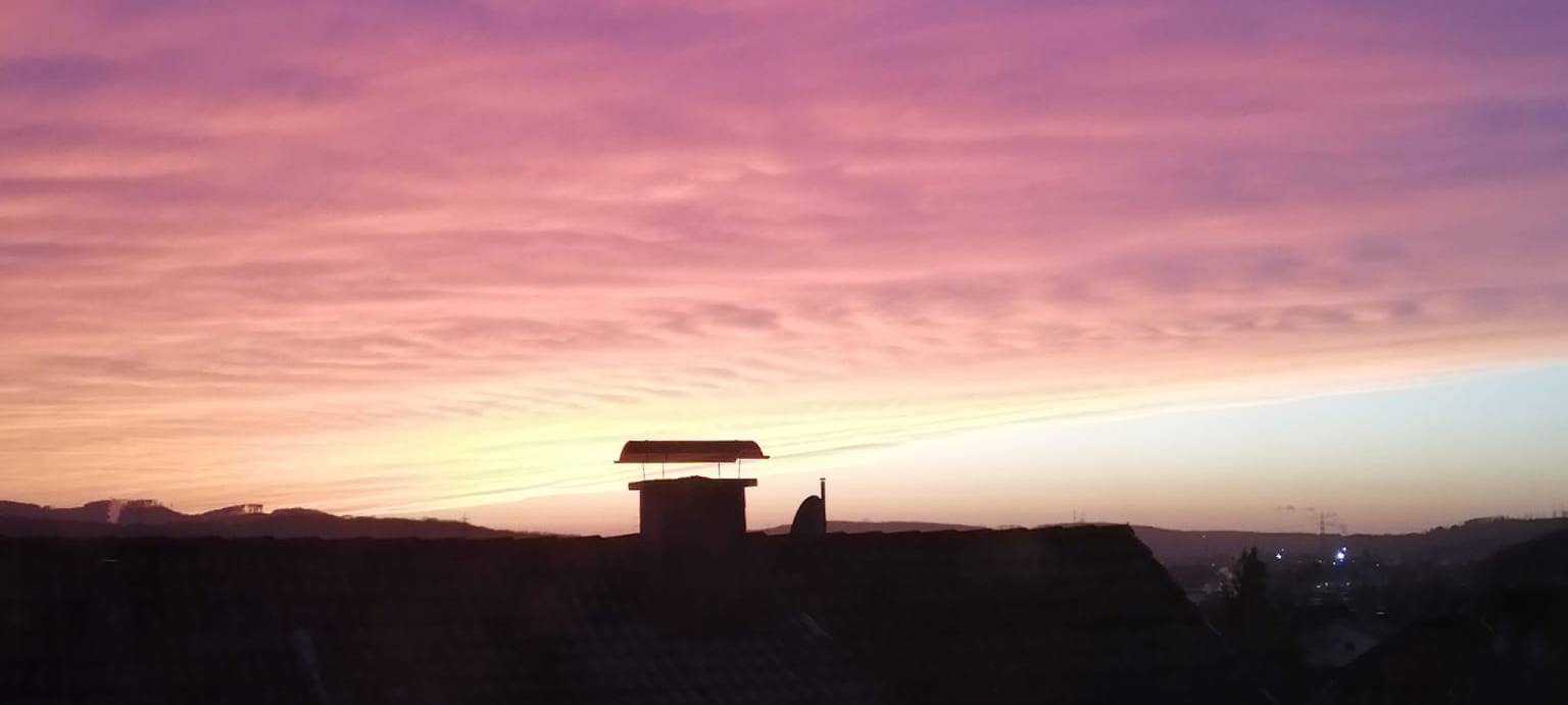 Sonnenuntergang am Donnerstag, 17. März