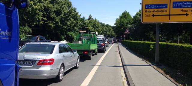 Ab heute Staus auf der B55 erwartet