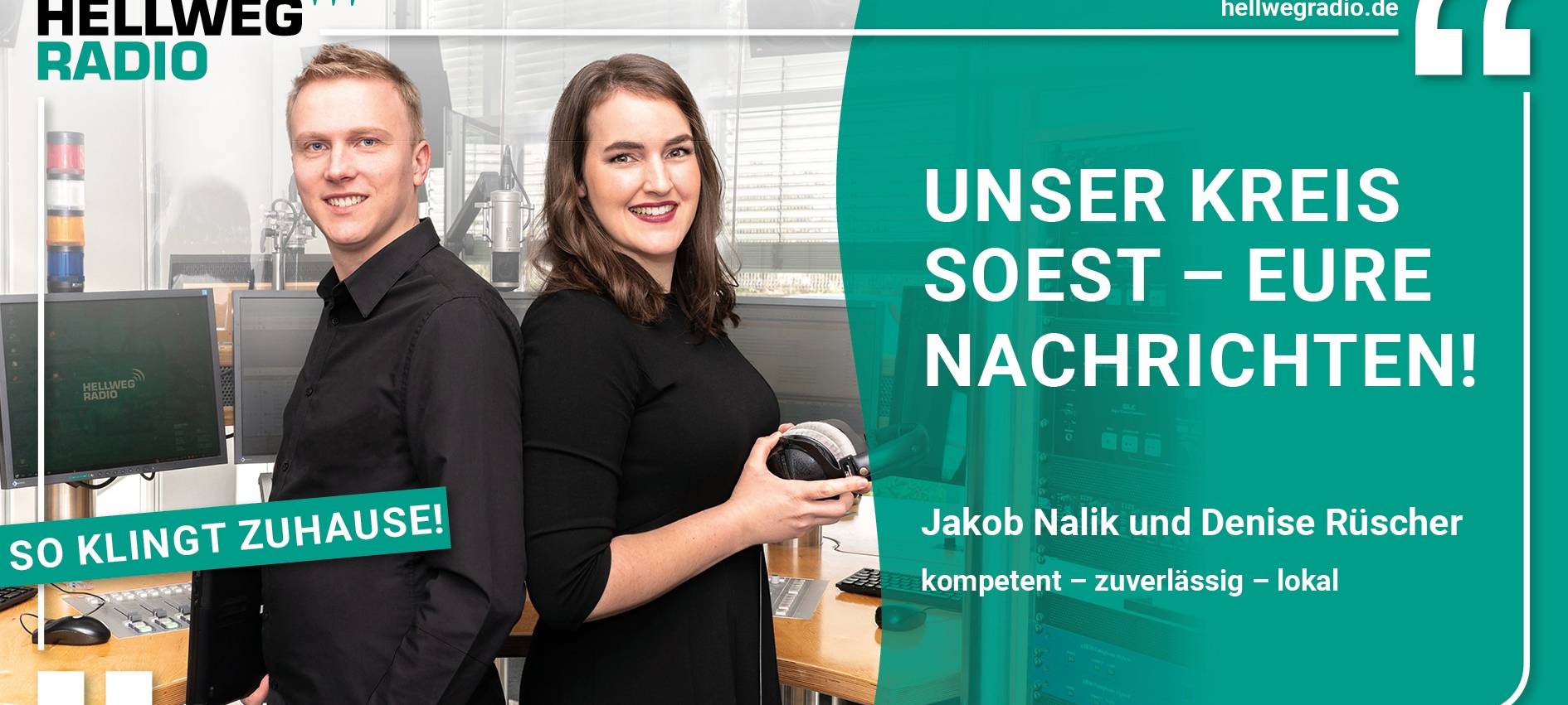 Unsere Nachrichten-Verantwortlichen Denise Rüscher und Jakob Nalik sind bei uns die tragenden Säulen der Information.