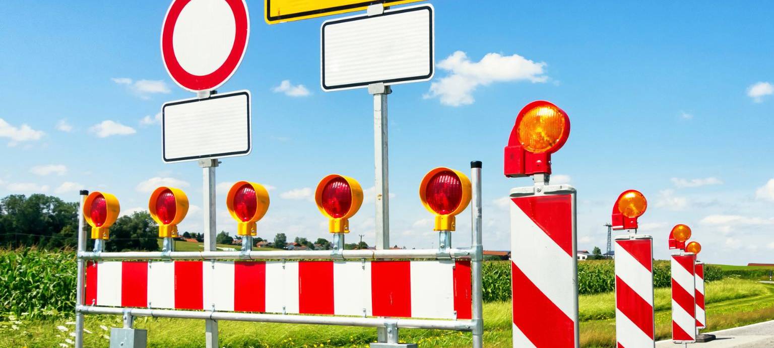 Kreisverkehr in Soest gesperrt