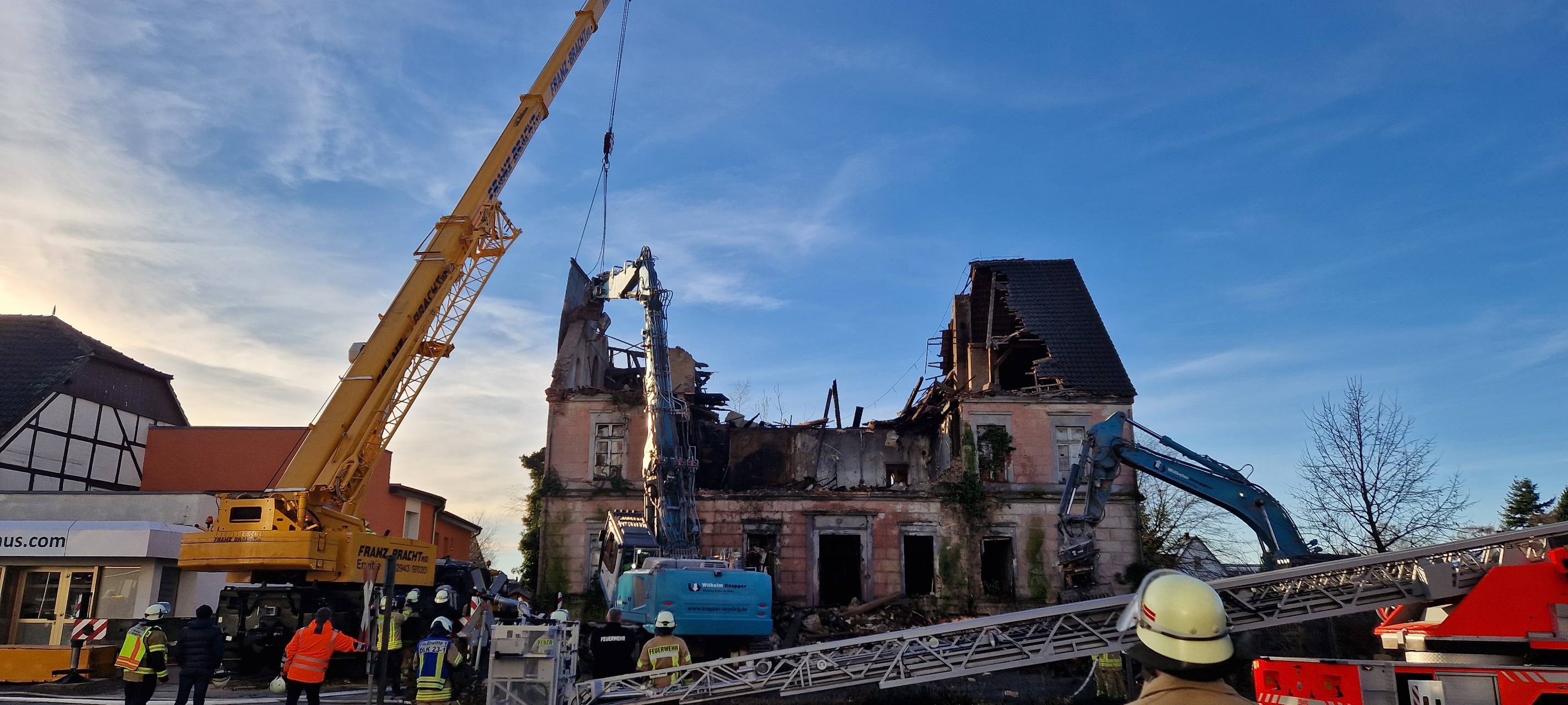 Großbrand an der Lippstädter Straße in Erwitte.