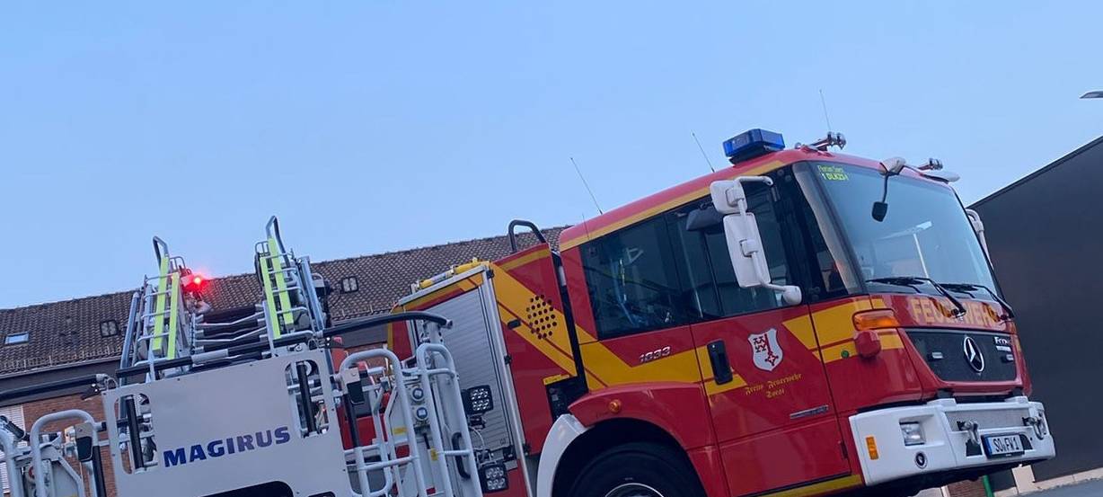 Ein Feuerwehrauto der Soester Feuerwehr.