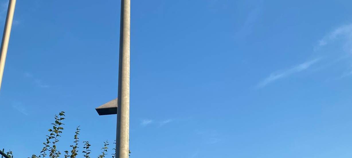 Eine Straßenlaterne in Soest.